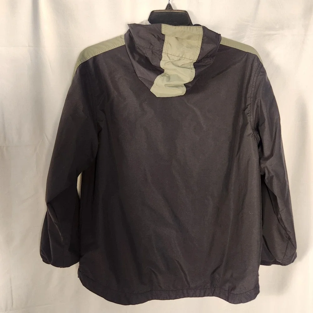 90s Nike Red Swoosh Black Windbreaker Lined Nylon Youth L